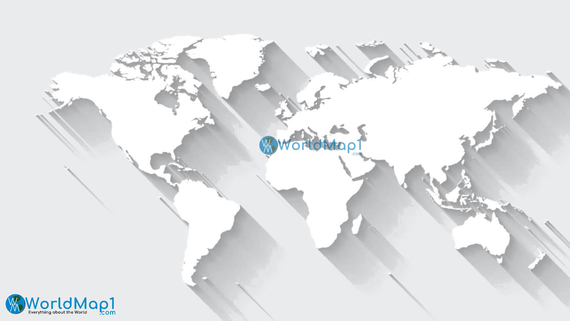 World White Blank Map